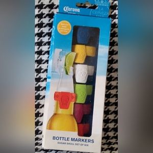 Corona Sugar skull ☠️☠️ bottle markers. Pre owned.